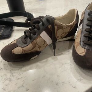 Coach Kelson Sneaker Signature Jacquard Suede Size 6.5 - NEVER WORN!